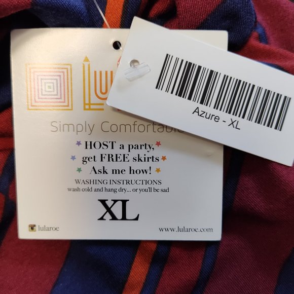 NWT! Ladies LuLaRoe Azure A-Line Jersey Knit Skirt in Size XL - Picture 4 of 4